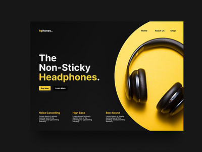 Headphone Website Homepage Design