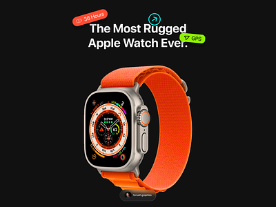 Apple Watch Ultra Poster 1 design graphic graphic design graphicdesign illustration poster poster design poster designer
