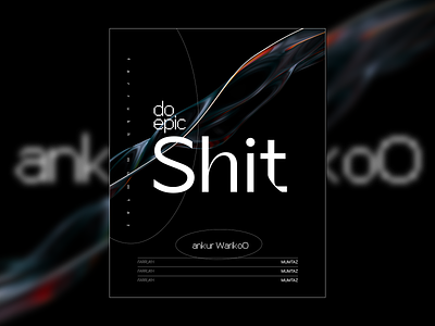 Do Epic Sh*t Poster graphic graphicdesign poster poster design poster designer