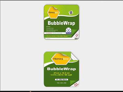 BubbleWrap (Honeybee) brand branding bubblewrap design graphic design honeybee illustration logo design mockup portfolio sheikh sticker vector