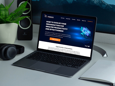 Website Design Concept — Piximus Site | IT Company
