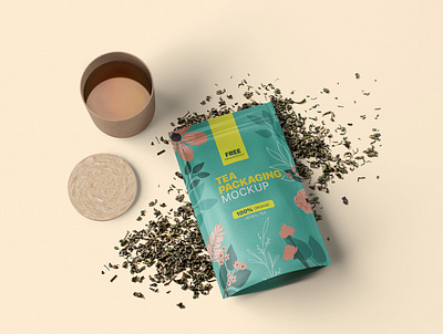 Tea Packaging Mockup | Free Mockup branding food free freebie kraft kraft paper mock up mockup packaging pouch tea tea packaging