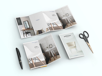 4 Fold Brochure Mockup