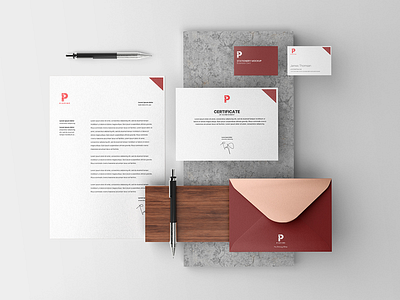 Free Stationery PSD Mockup branding business card design envelope free freebie identity letterhead mockup stationery