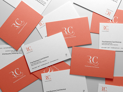 Business Card Design Template Mockup branding business card identity design mockup