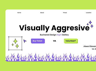 Visually Agressive - UI/UX Landingpage app branding design icon illustration logo typography ui ux vector