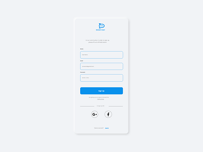 Daily Ui #001 - Sign Up app design minimal ui