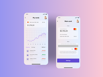 Banking app concept app bank design ui ux