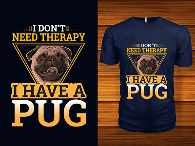 Pug T-Shirt esign branding crazy pug design fashion illustration illustrator logo pug pug illustration pug lady puglover t shirt design t shirts typography vector