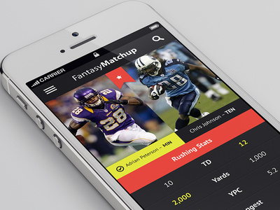 Fantasy Matchup IOS Design