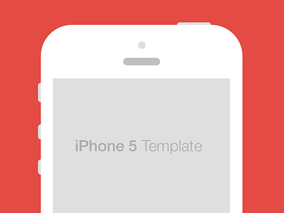 iPhone 5 Flat Template