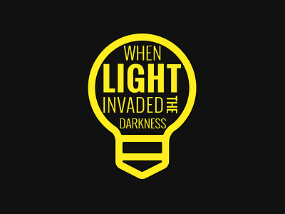 When Light Invaded graphic lightbulb sermon series yellow