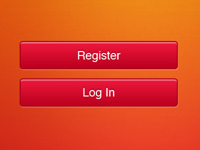 Register or Log in buttons buttons debateit freebie ios psd red