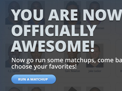 Run Some Matchups! accounts button fantasy football placeholder profile