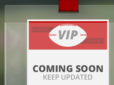 VIP Ticket badge coming soon football ticket