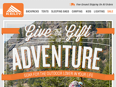 Gift of Adventure email helvetica knockout typography wisdom