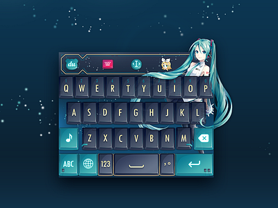 Hatsune Miku keyboard keyboard
