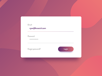 Login page