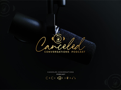 Podcast logo design project for canceled conversations podcast app logo brand and identity branding design logo microphone podcast podcast art podcast artwork podcast cover podcast cover art podcast logo podcast logo cover art podcast logo design podcast logo intro podcast luxury logo podcast modern logo podcasting signature logo trending podcast logo