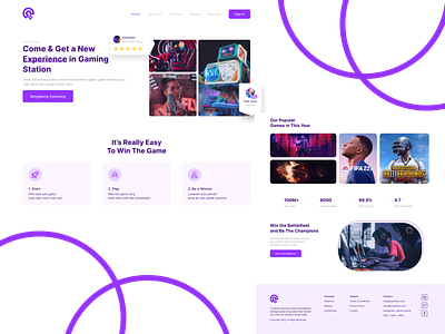 Incooldown Gaming Center Landing Page game gamers gamewebsite gaming icon incooldown landingpage typography uidesign uigamewebsite uxdesign