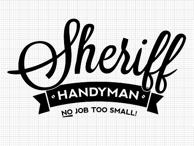 Sheriff Handyman illustrator logo vector