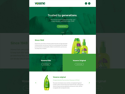 Vosene Homepage Concept