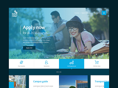 College homepage concept