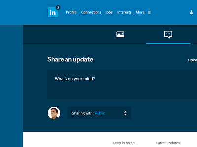 LinkedIn Home Screen concept homepage linked in linkedin redesign social ui