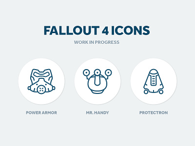 Fallout 4 - Icon Set fallout fallout 4 icon icon set mr.handy power armor protectron work in progress