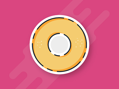 Doughnut doughnut flat food illustration illustrator line sticker sugar vector