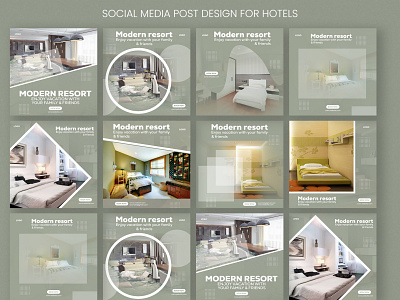 Social media post design for hotels