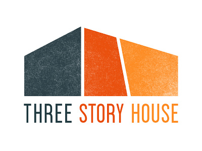 Three Story House Logo brand identity branding design lockup logo typography