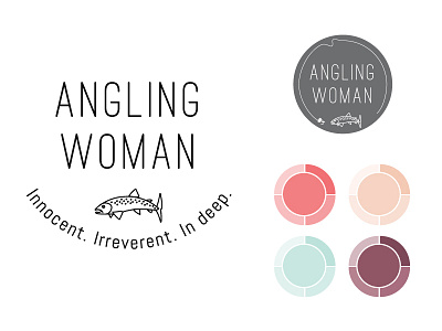 Angling Woman brand brand identity design lockup logo typography