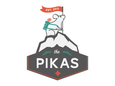 Pikas Hiking Group Logo brand design hiking illustration logo pnw tshirt graphics wilderness