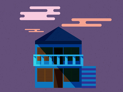 Flat House Illustration