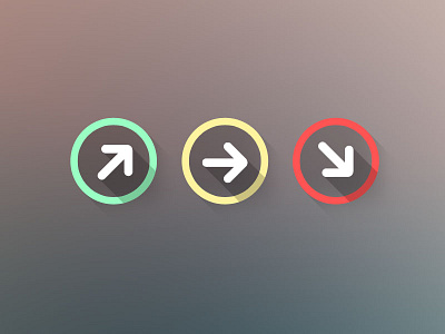 Arrows Icons Status arrows download flat free freebie longshadow photoshop psd shadow ui