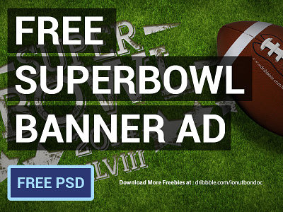 [Freebie PSD] Free SuperBowl Banner Ad 2014 football free banner free print add free psd file freebie superbowl