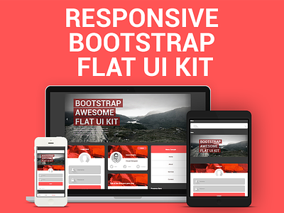 Bootstrap Flat UI Kit clean flat flat icon freebie icons ui ui design ui kit