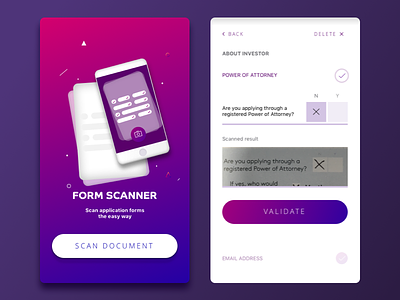 Form Scanner App homescreen ios mobile app mobile design ocr scan ui ui design ux
