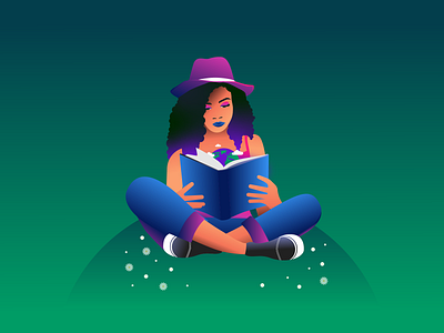 Girl with a book art artwork design graphicdesign illustration illustration art illustrator vector web