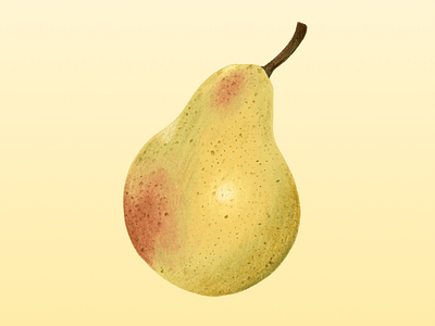 pear 🍐 food fruit illo illustration pear procreate