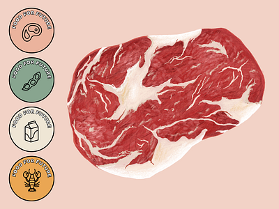 FOOD FOR FUTURE - meat 🥩 food for future icon design illustrations kitchen stories meat