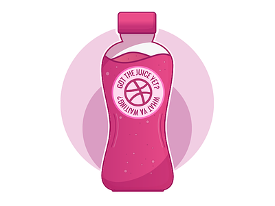 Got the Juice yet? bottle dribbble illustration illustrator juice