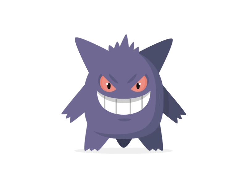 Gengar aftereffect animation dribbble funny gengar illustration jump motion pokemon scary