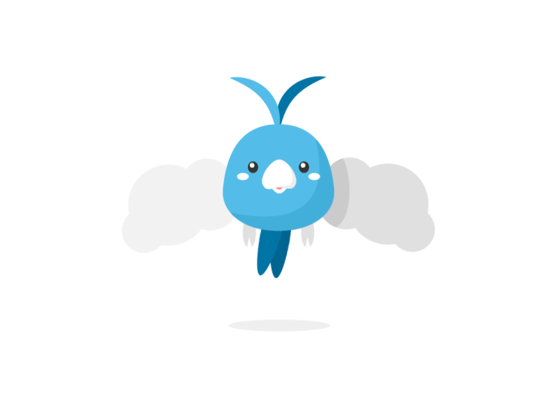 Swablu animation anime bird blue fun illustration motion pokemon swablu