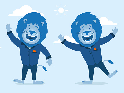 Dutchy business character dutchy fun illustrator lion mascotte vector