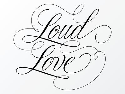 Loud Love christian custom jesus loud love script type