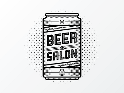 Beer Salon July beer can halftone july pints pixel salon
