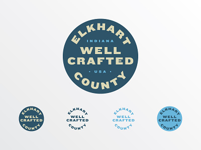 Elkart County elkhart indiana logo logo design system