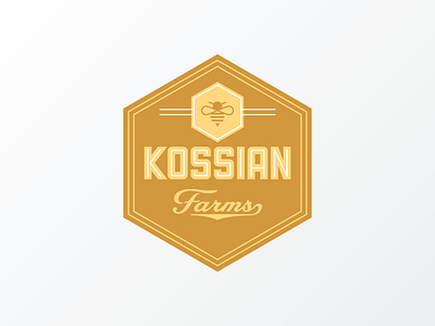 Kossian Farms bee farm hex hexagon honey logo wax